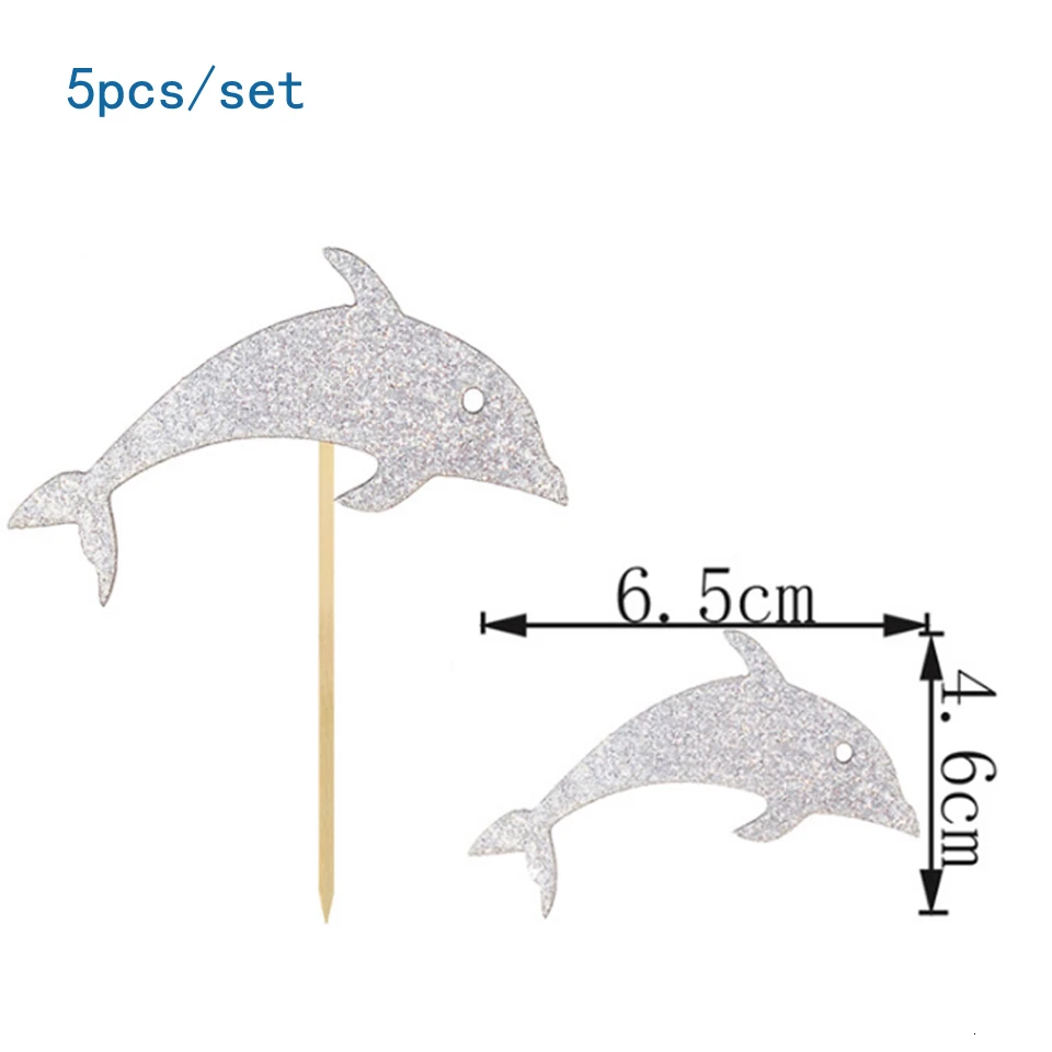 Dolphin-5pcs 8 шт./компл. Акула одноразовая посуда с графикой из мультиков морская животных бумажные тарелки и стаканы для дня рождения/Baby Shower украшения детский праздничный костюм поставки - Цвет: Dolphin-5pcs