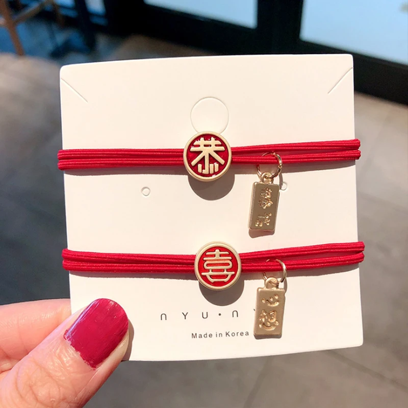 Регулируемый браслет Lucky Red Thread для женщин мужчин детей с очаровательным