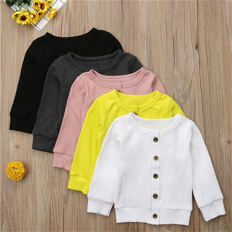 Толстовки для новорожденных девочек топы осенняя одежда малышей однотонные