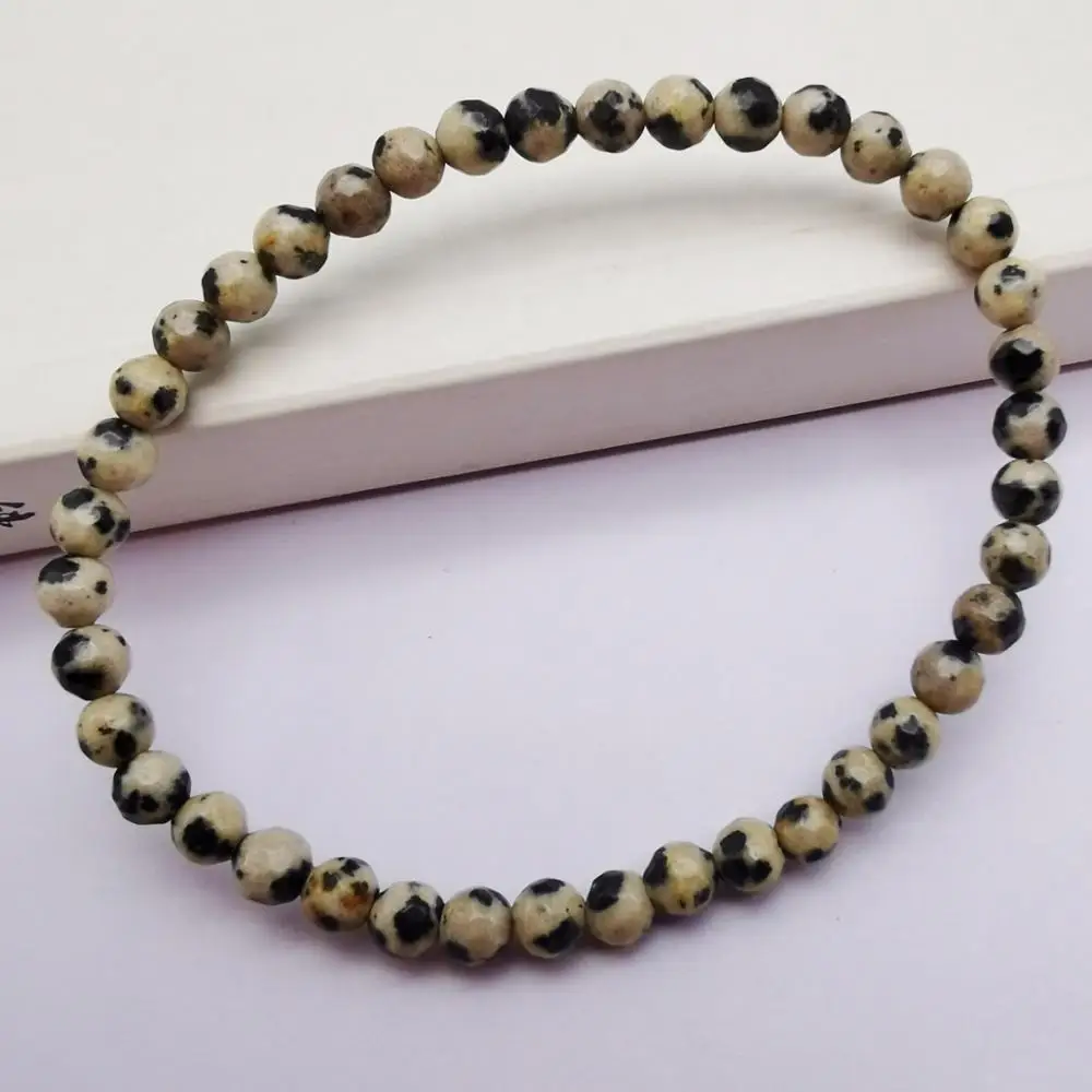 

4 мм точечный камень граненые бусины драгоценный камень браслет эластичный 7 дюймов ювелирные изделия G117