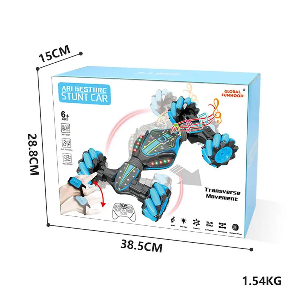 

RC Stunt Toy Car 2.4G Gesture Sensing Remote Control Car With Four-Wheel Drive Off-Road & Sports for Any Terrain Children Gift