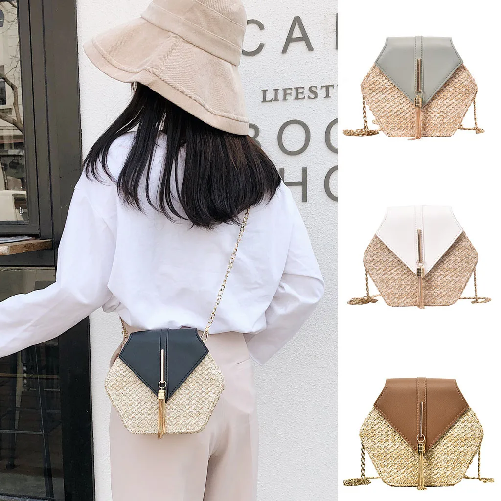 

Сумочки OCARDIAN, сумки из ротанга, сумочки для женщин, 2021 соломенная сумка через плечо, Новая Элегантная летняя стильная плетеная сумка ручной ...