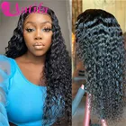 13x4 гладкая Синтетические волосы на кружеве парики Малайзия глубокая волна 100% человеческие волосы парик 8-30 дюймов для черный Для женщин предварительно вырезанные длинные Aatifa волос