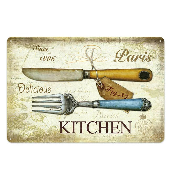 

Vintage Since 1886 Delicious Kitchen Metal Tin Sign 8x12 Inch Retro Wall Decor