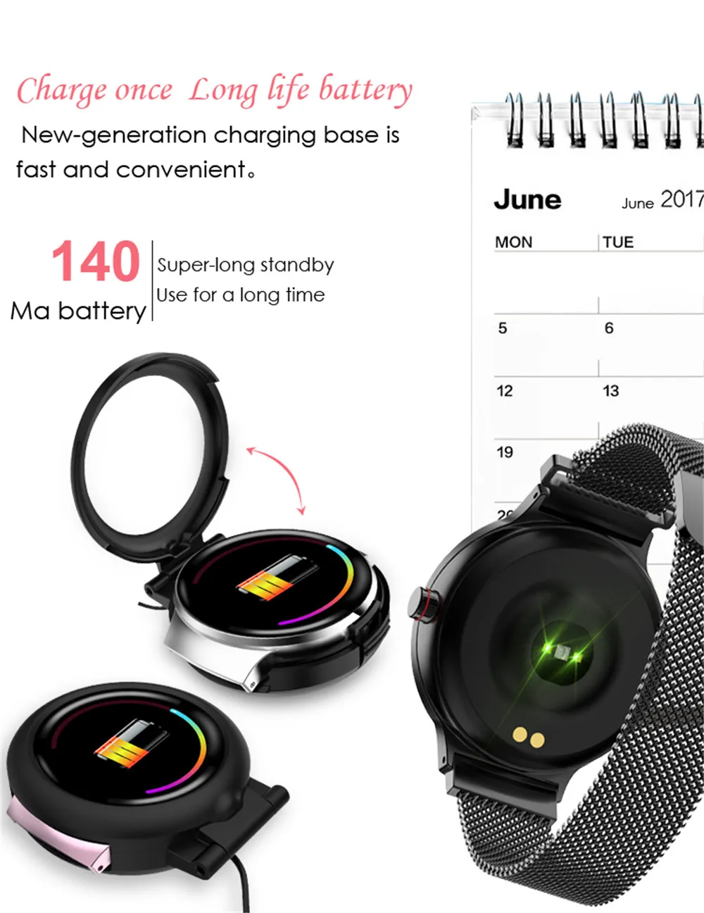 Greentiger H5 женские смарт-часы IP67 водонепроницаемый монитор сердечного ритма фитнес-трекер спортивный браслет для девушек Android IOS