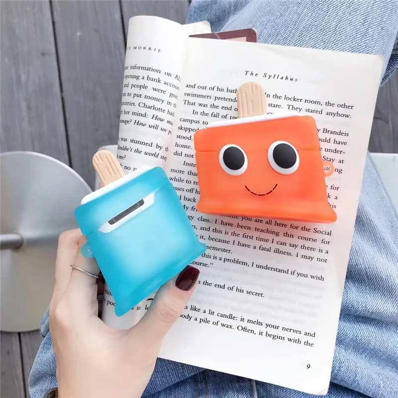 

3D Cute Summer Ice Cream Wireless Bluetooth Earphone Case for Airpods 2 1 Headphone Silicone Cover For Airpods Pro 3 Case