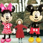 Гигантский воздушный шар в виде Микки и Минни Маус, из фольги, украшения для детского дня рождения