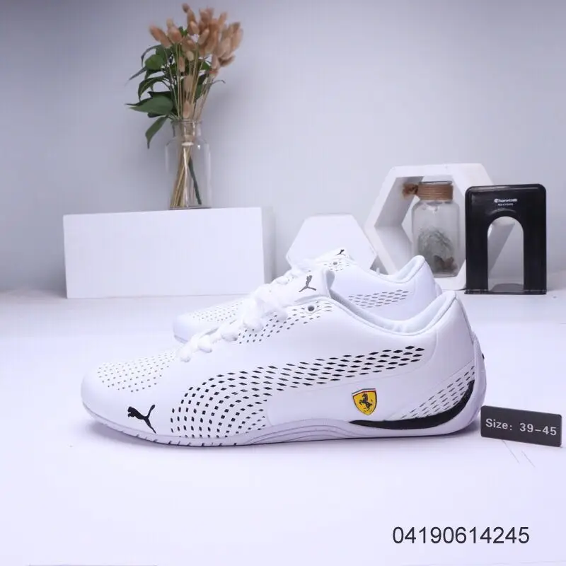 

2020 new pumax Ferraring Drift Cat 5 breathable leather men's sports Comfortable racing shoes with breathable holes white red