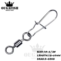 2022 fishing accessories 30pcsbox strength swivel snap pins stainless steel brass connector solid ring bearing rolling angeln