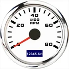 Тахометр с ЖК-дисплеем, водонепроницаемый тахометр с красной подсветкой, 52 мм, 3K 4K 6K 7K 8K обмин, для автомобиля, лодки, яхты