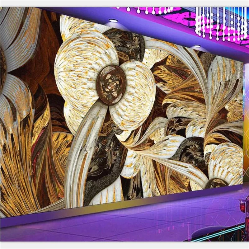 

3DBEIBEHANG Wallpaper custom large high-end trend diamond art dynamic metal music carnival bar KTV background wall wallpaper