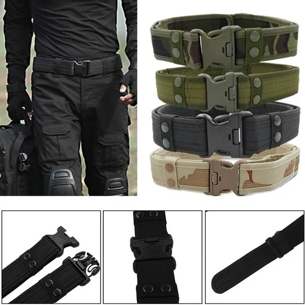 

2020 Hot Mens Tactical Belt Military Nylon Belts Outdoor Multifunctional Training Waistband High Quality Camouflage Waist Strap