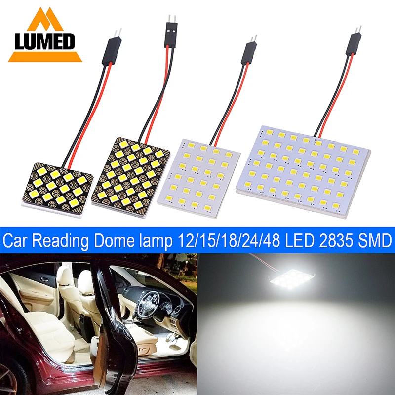 1х гирлянда T10 1210 SMD Автомобильный светодиодный панельный светильник для автомобиля, авто интерьерный светильник, купольная лампа для чтения, лампа BA9S DC 12V