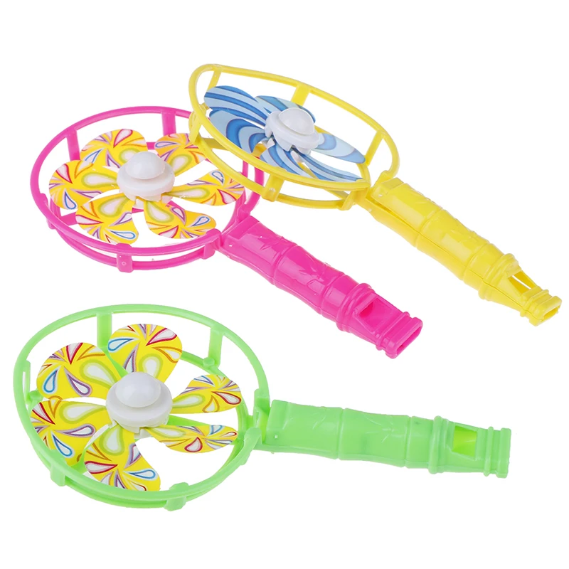 

3/5Pcs/set Plastic Windmill Whistling Handle Toys Pinwheel Cheerleading Toy For Kids Children