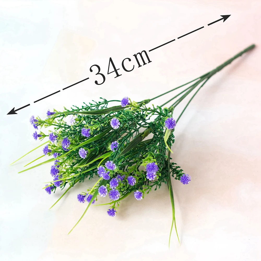 34 см Искусственный гипсофиловый Шелковый цветок для дома балкона офиса рабочего