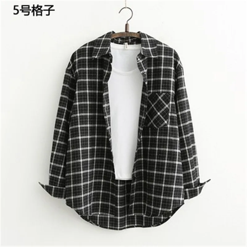Зима 2023 женские блузки Envio Новая женская рубашка в клетку Женская свободная