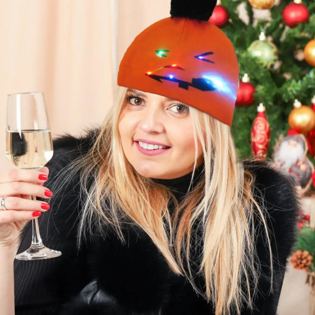 Светодиодная шапка для Хэллоуина светильник заная светящаяся шапочка новинка