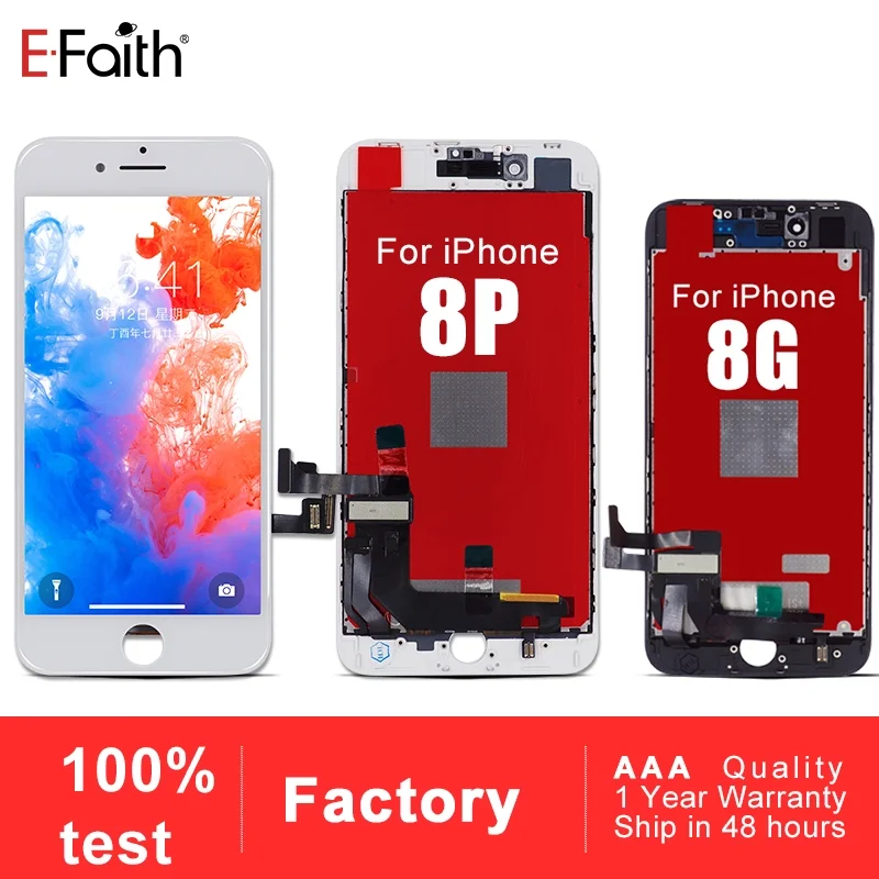 ЖК дисплей EFaith AAA для IPhone 5 5S 5C SE 6 6P 6splus 7 8No Dead Pixel сенсорный экран с бесплатными