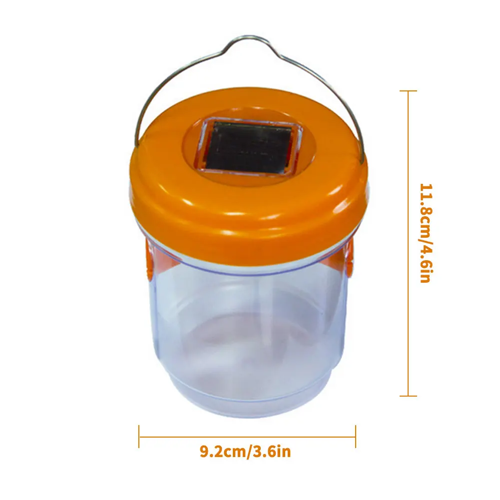 

2PCS Solar LED Gardening Fly Trap Insect Trap Drosophila Fruit Fly Wasp Non-Toxic Insect Repellents Garden Park Insect Catcher