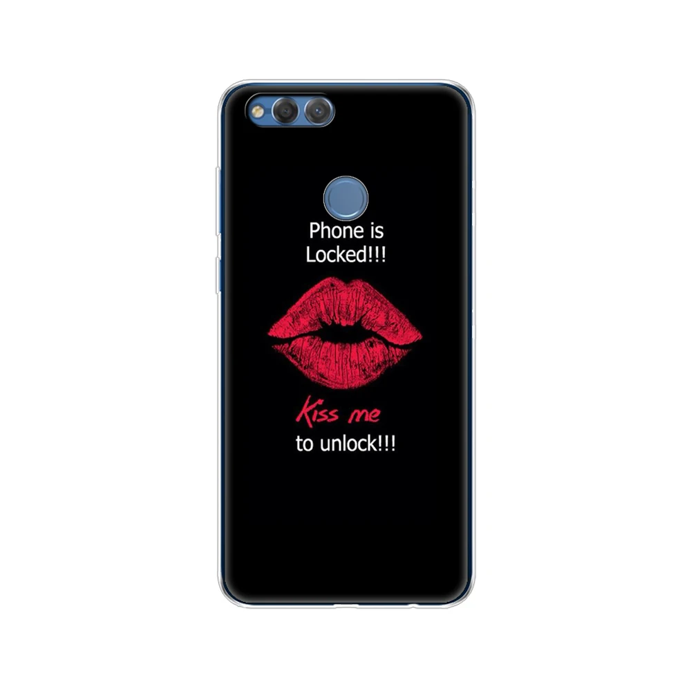 Mobile Phone Bag Case For Huawei Honor 7X Soft TPU Silicon Back Cover Case For Honor 7X Cover Full 360 Protective Shell Coque