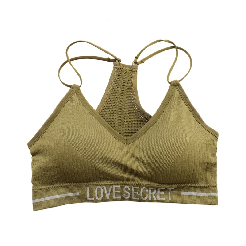 Женское Бесшовное нижнее белье с перекрестными бретелями дышащее спортивный