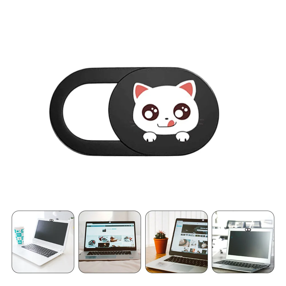

6pcs Cartoon Kitten Webcam Slider Camera Cover Slider Computer Webcam Cover