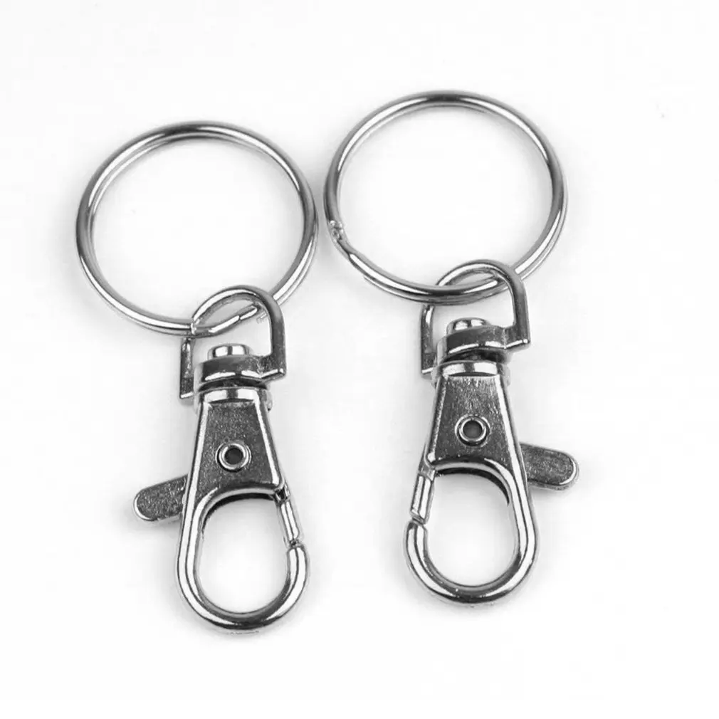 

Carabiner Keyring Buckle Cuff Jewelry Parts Dog Buckle High Quality Keychain Metal Electrophoresis Keyring