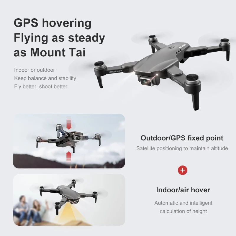 LU8 MAX складной Дрон 6K HD аэрофотосъемка бесщеточный GPS позиционирование