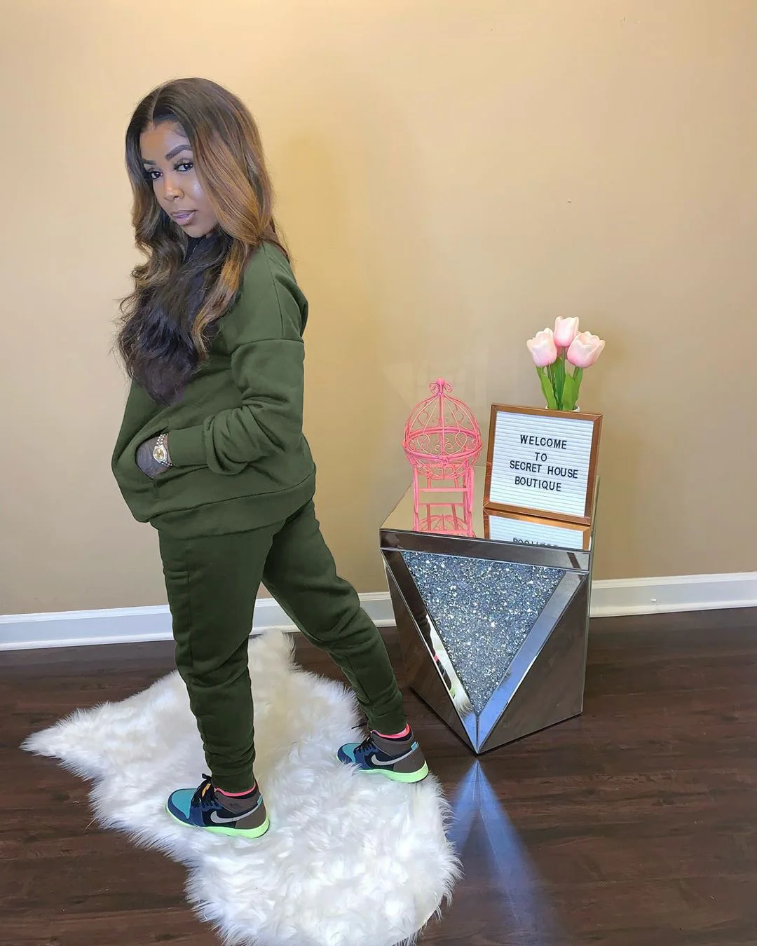 Осенний спортивный Классический женский комплект свитшот брюки джоггеры костюм