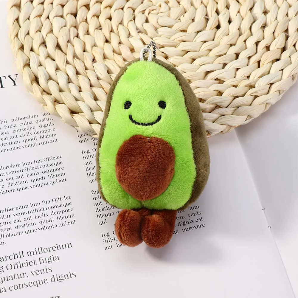 Kawaii авокадо вельветовые куклы плюшевые брелки для девочек детский маленький
