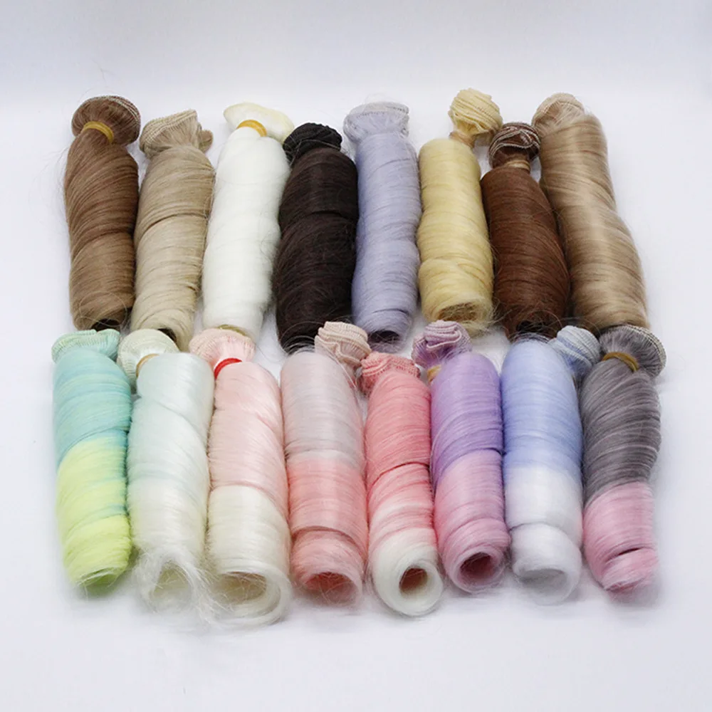 15*100 см наращивание кукольных париков термостойкие вьющиеся волосы натурального