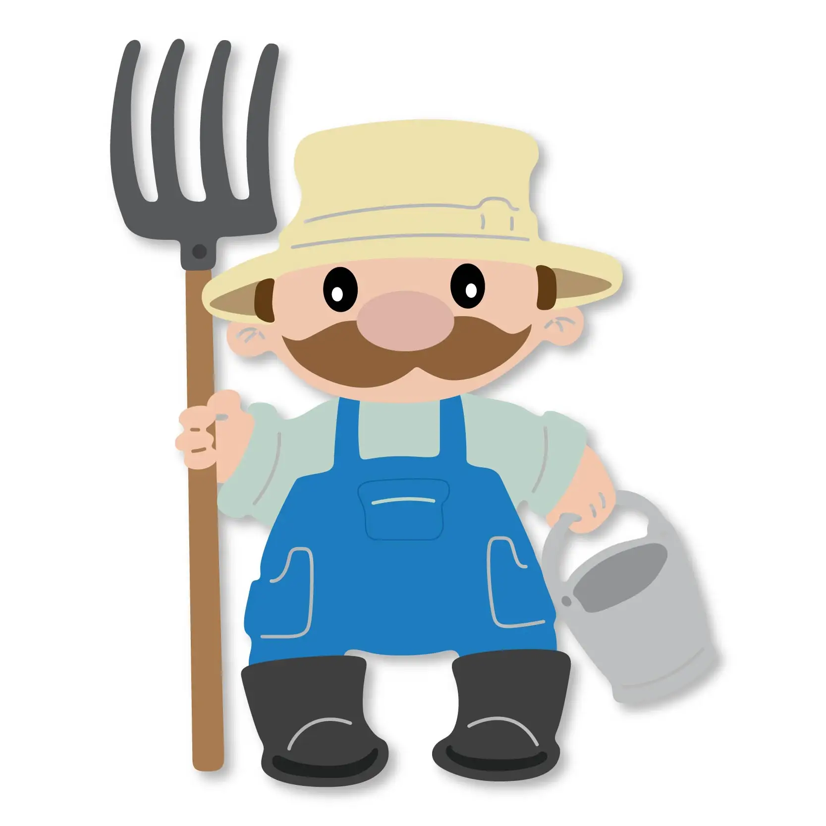 HamyHo фермер держит железное ведро рама металла резки штампы для скрапбукинга