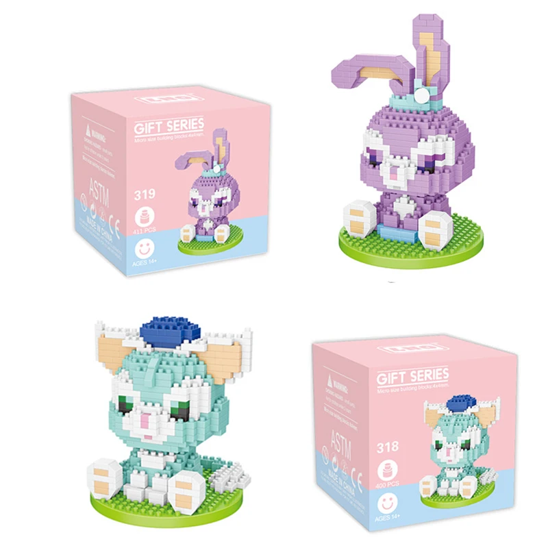 

Disney Star Delu Assembled Toys Small Particle Building Blocks Less Children's Small Puzzle Girls Three-dimensional Jigsaw Toys