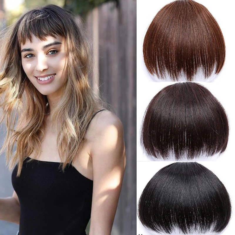 Короткие искусственные волосы челки термостойкие синтетические шиньоны 2
