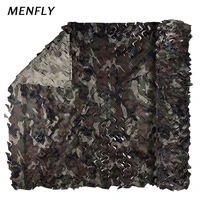 menfly dark jungle camouflage net 3m polyester mesh wall sun shelter fence shade network camping awning garnished netting