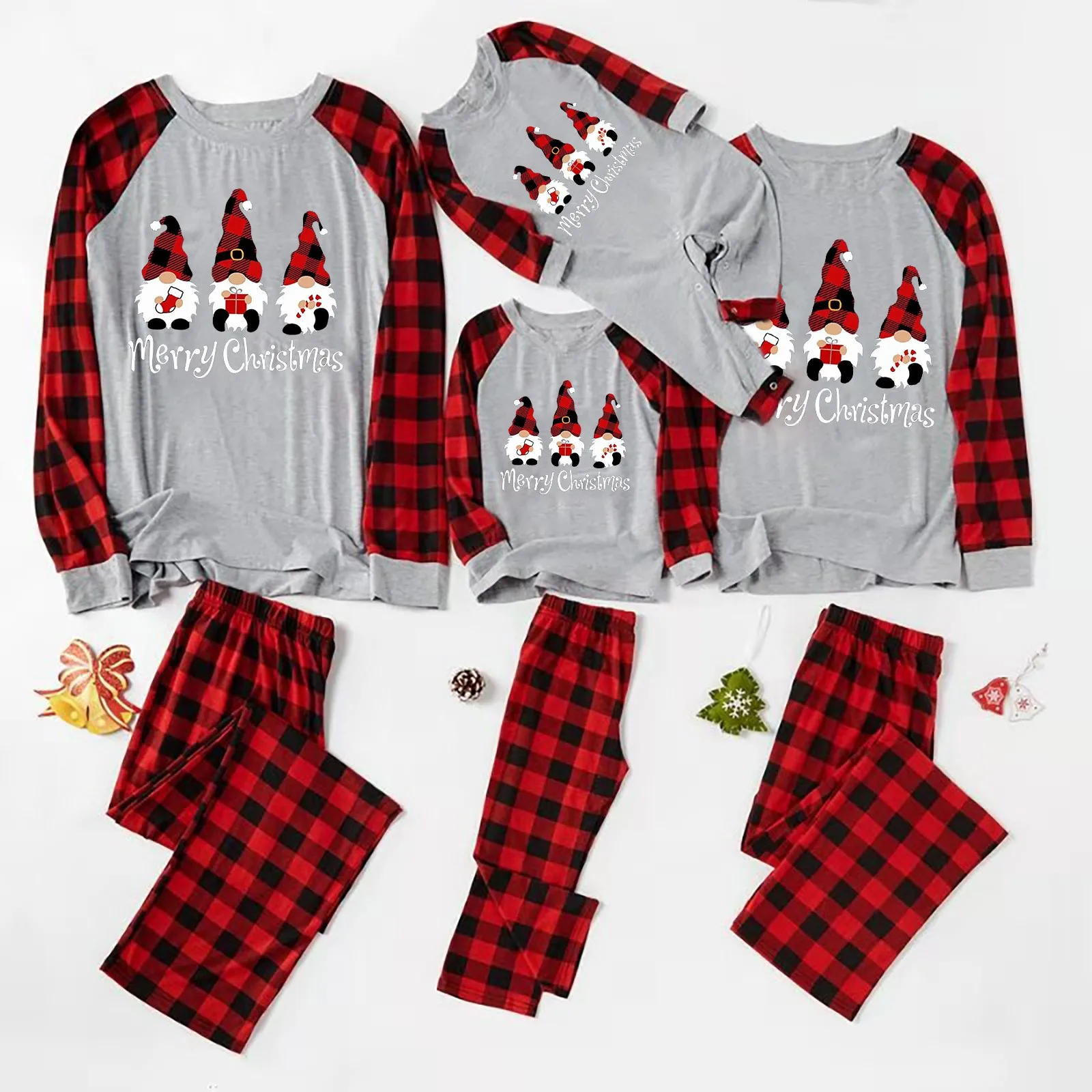 Рождественская Пижама для мамы отца детей и семьи одинаковые наряды Модный