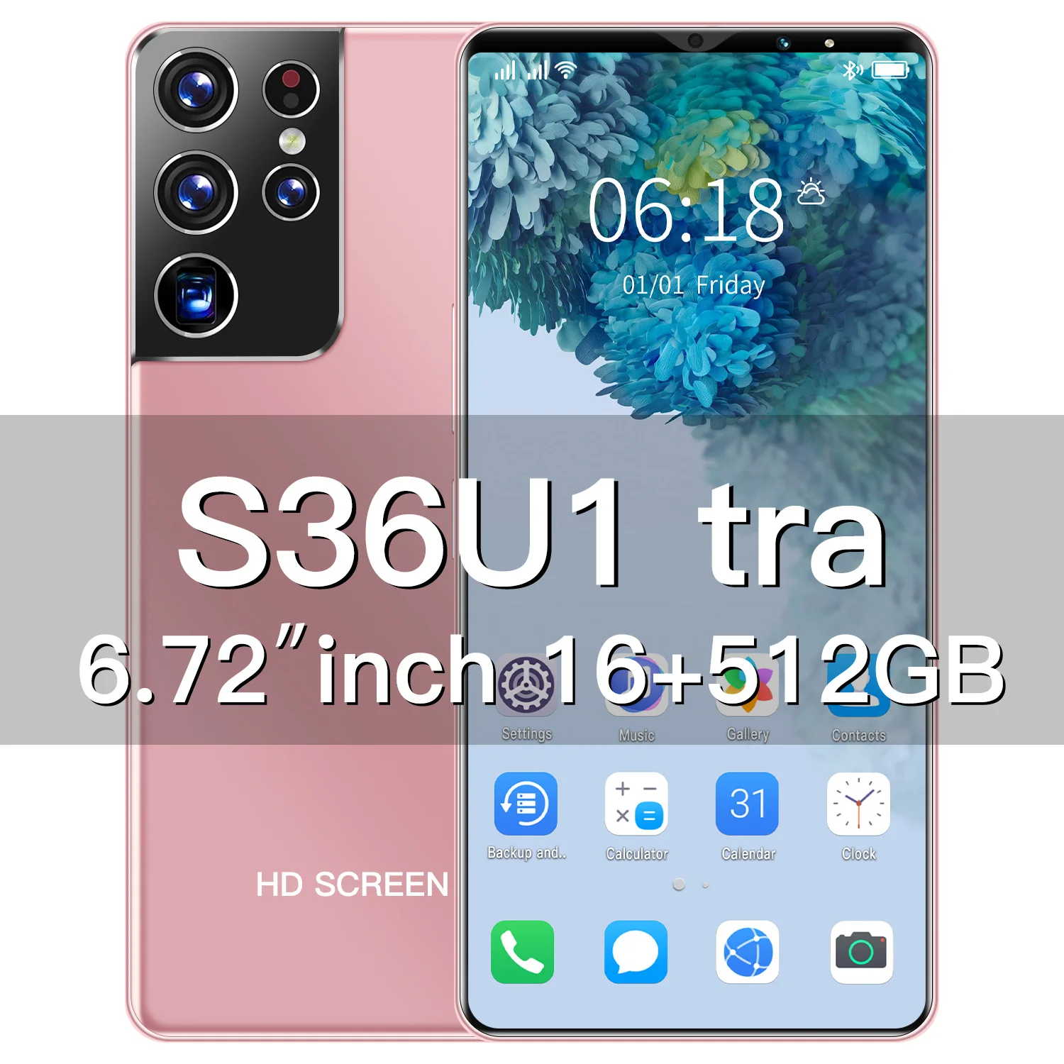 

Global Version Samsug S36 Ultra 6.72 Inch Smartphone 16+512GB Android 10.1 5600mAh Google GPS Unlocked 4G LTE 5G Mobilephone