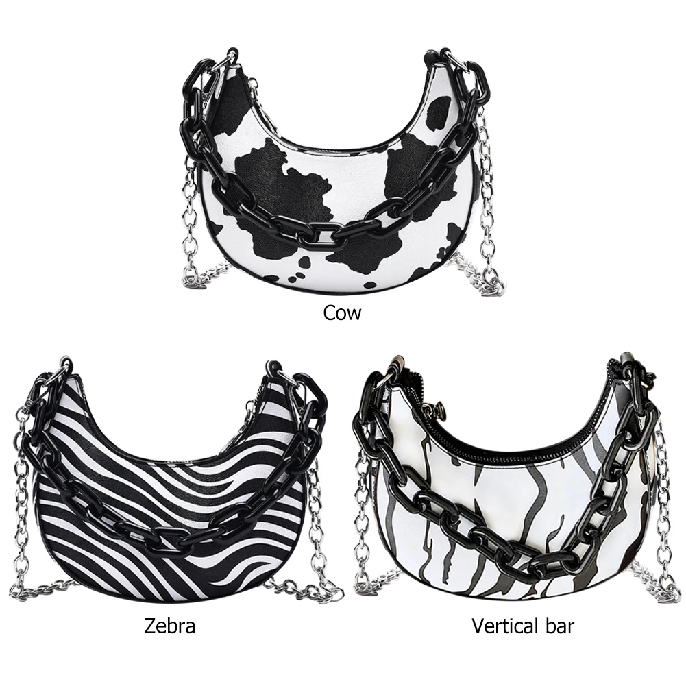 Модная женская сумка мессенджер в форме полумесяца из искусственной кожи с