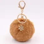 Брелок с помпоном из искусственного меха, 8 см, 1 шт.