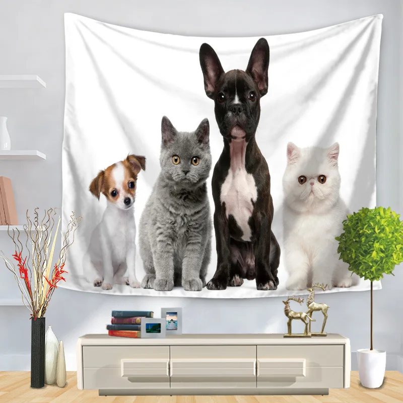 Индийский рисунок слона изображением мопса настенный гобелен из полиэфира Декор