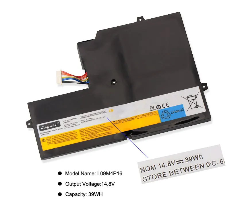 KingSener Новый L09M4P16 Аккумулятор для ноутбука Lenovo IdeaPad U260 серии 57Y6601 KB3072 14 8 V 39WH |