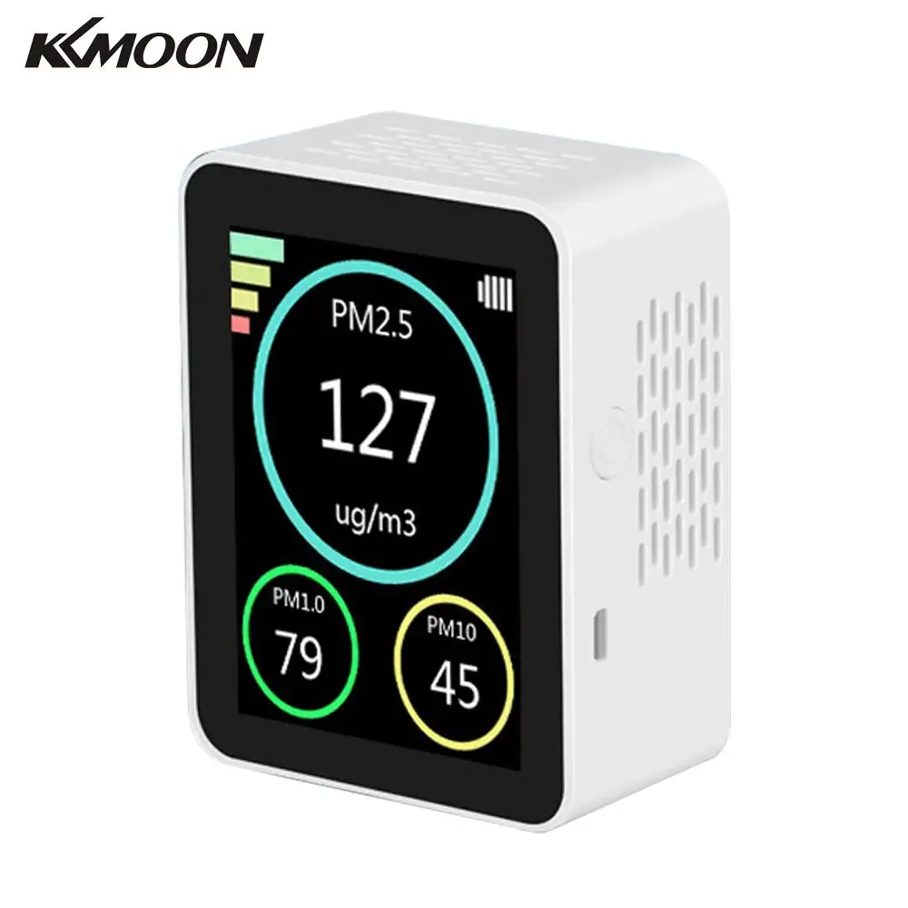 Детекторы частиц дымки KKMOON TFT цветной экран PM2.5 PM1.0 PM10 детектор газа анализатор