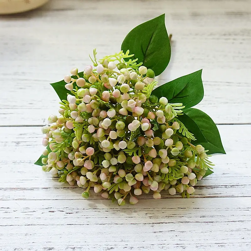 Роскошные 4 шт./партия зеленые бобы фрукты букет поддельные цветы с листьями для