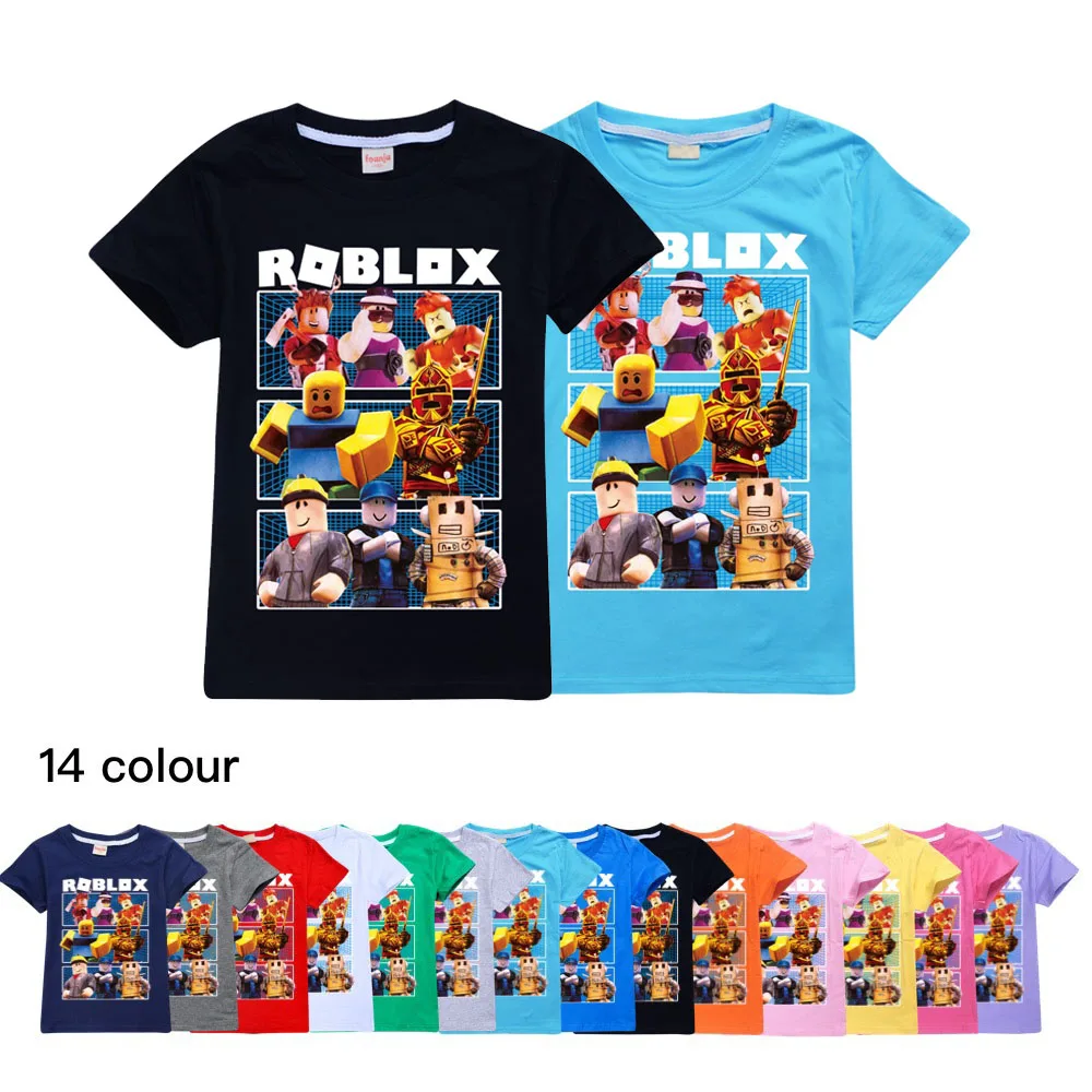 2021 забавная футболка для мальчиков Robloxing детские летние футболки с коротким