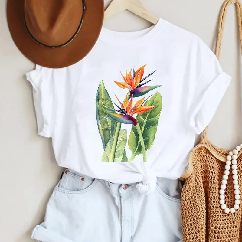 

Clothes Women Watercolor 90s Trend T-shirts Cartoon Short Sleeve Fashion Print Top O-neck Tshirt Female Graphic Tee