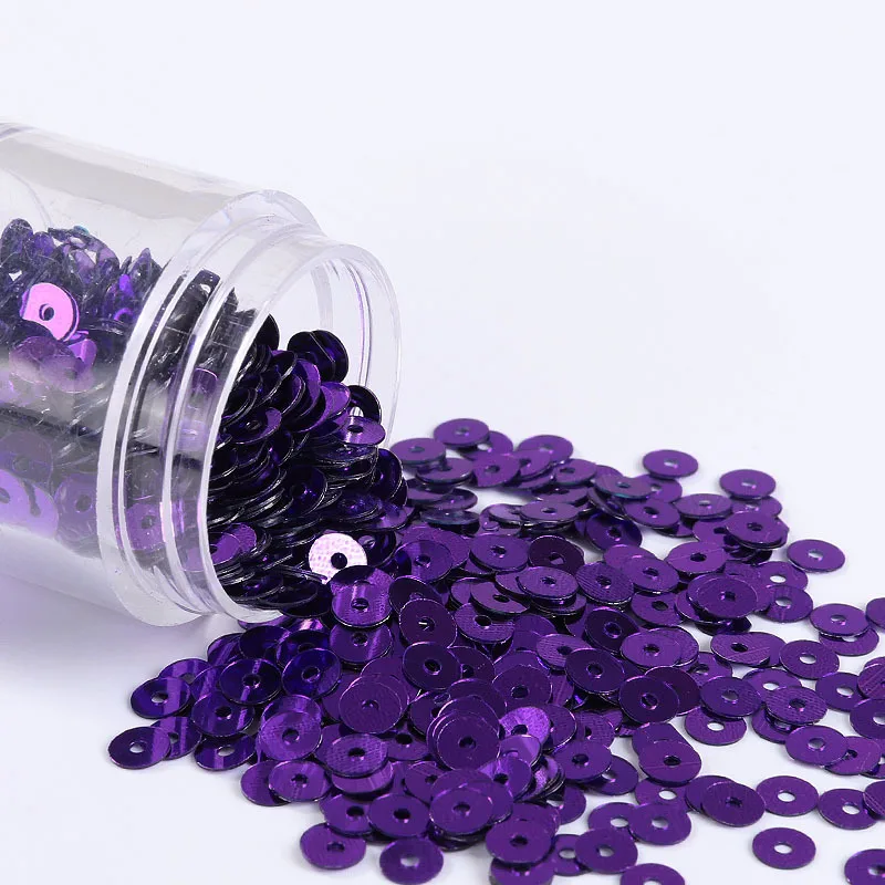 Лидер продаж плоские круглые пайетки из ПВХ 4 мм 5 6 россыпью для шитья рукоделия
