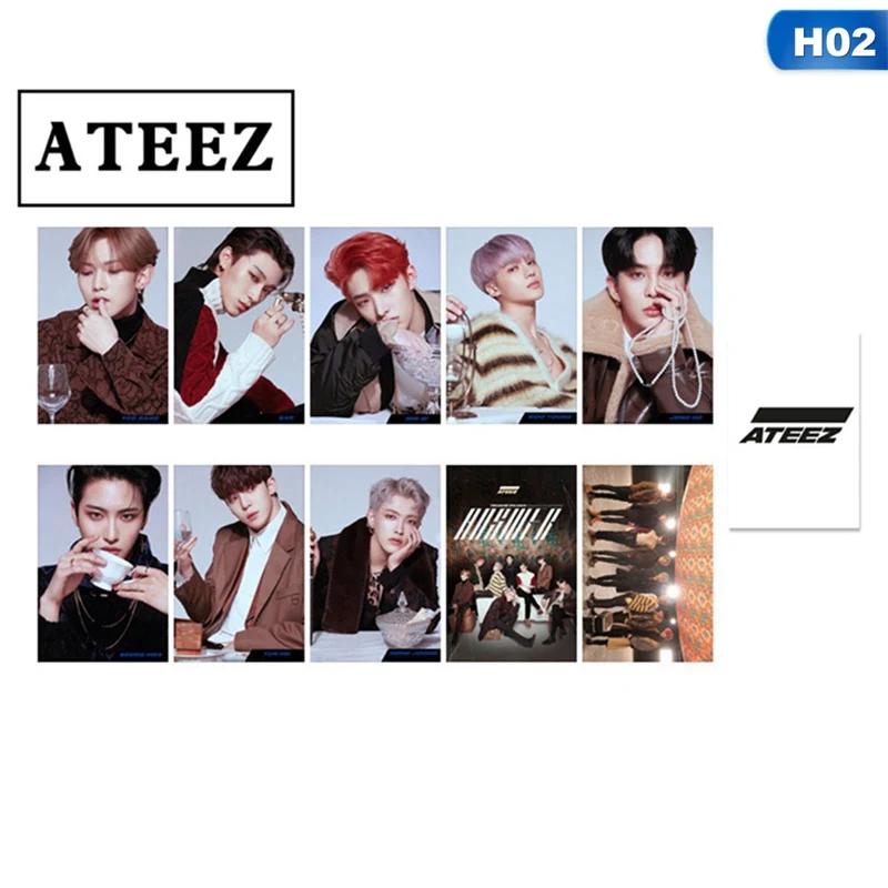 

10pcs/set Kpop ATEEZ Photocard Postcard TREASURE EPILOGUE: ACTION TO ANSWER Album Photo Card ATEEZ KPOP Lomo Cards New Arrivals