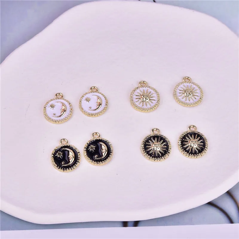 10 Соединенных металлических Подвесок в виде Солнца и Луны для изготовления