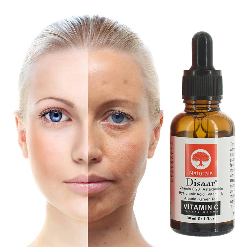 30ml Vitamin C Serum Women Face Skin Care Firming Hyaluronic Acid Anti-Aging Wrinkle Whitening Repair Freckle Spots | Красота и