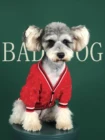 Модный однобортный свитер для собак, кардиган с принтом, одежда для джентльмена, Тедди, Брендовое пальто
